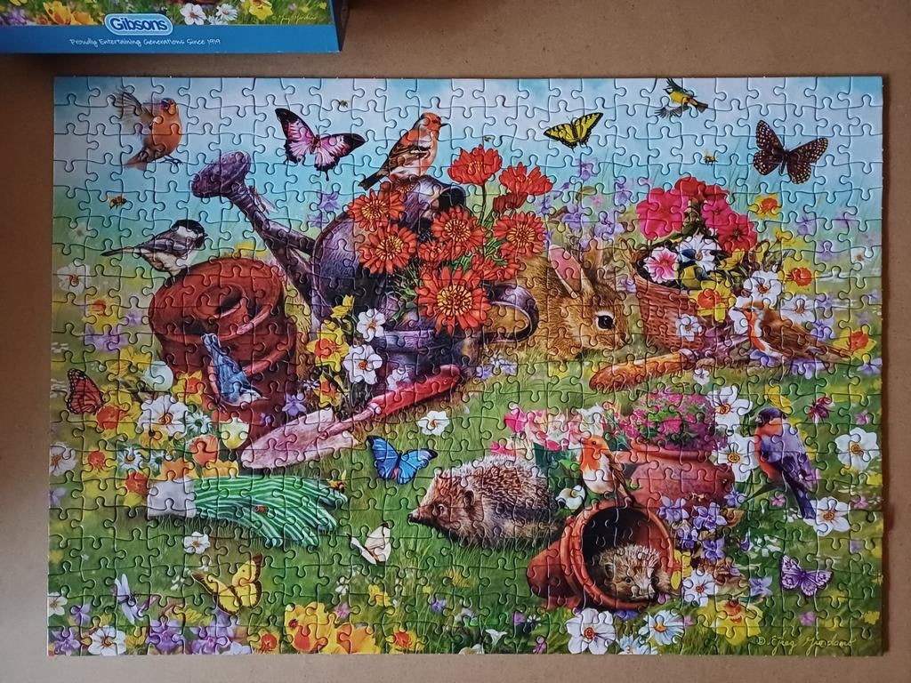 Gibsons legpuzzel In the Garden 500 stukjes, Ophalen of Verzenden, 500 t/m 1500 stukjes, Zo goed als nieuw, Legpuzzel