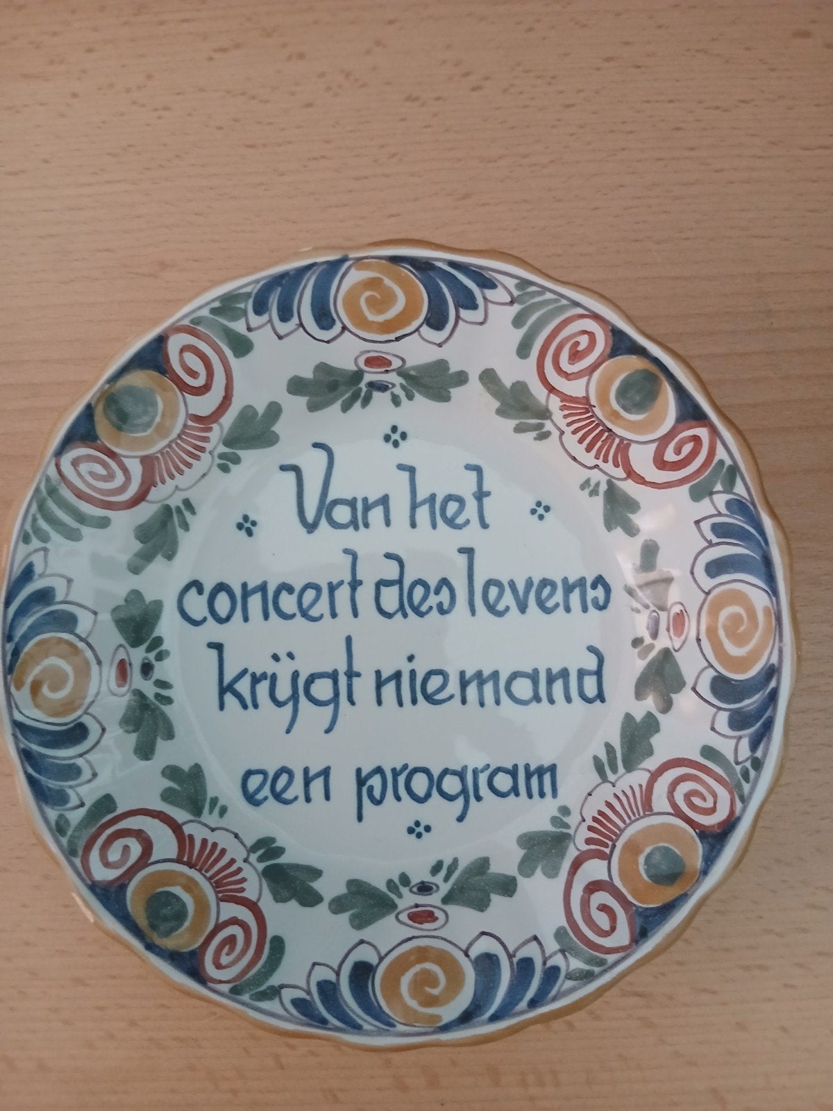 Het prachtige spreuk bordje ,zie spreuk ,het is heel oud., Ophalen of Verzenden