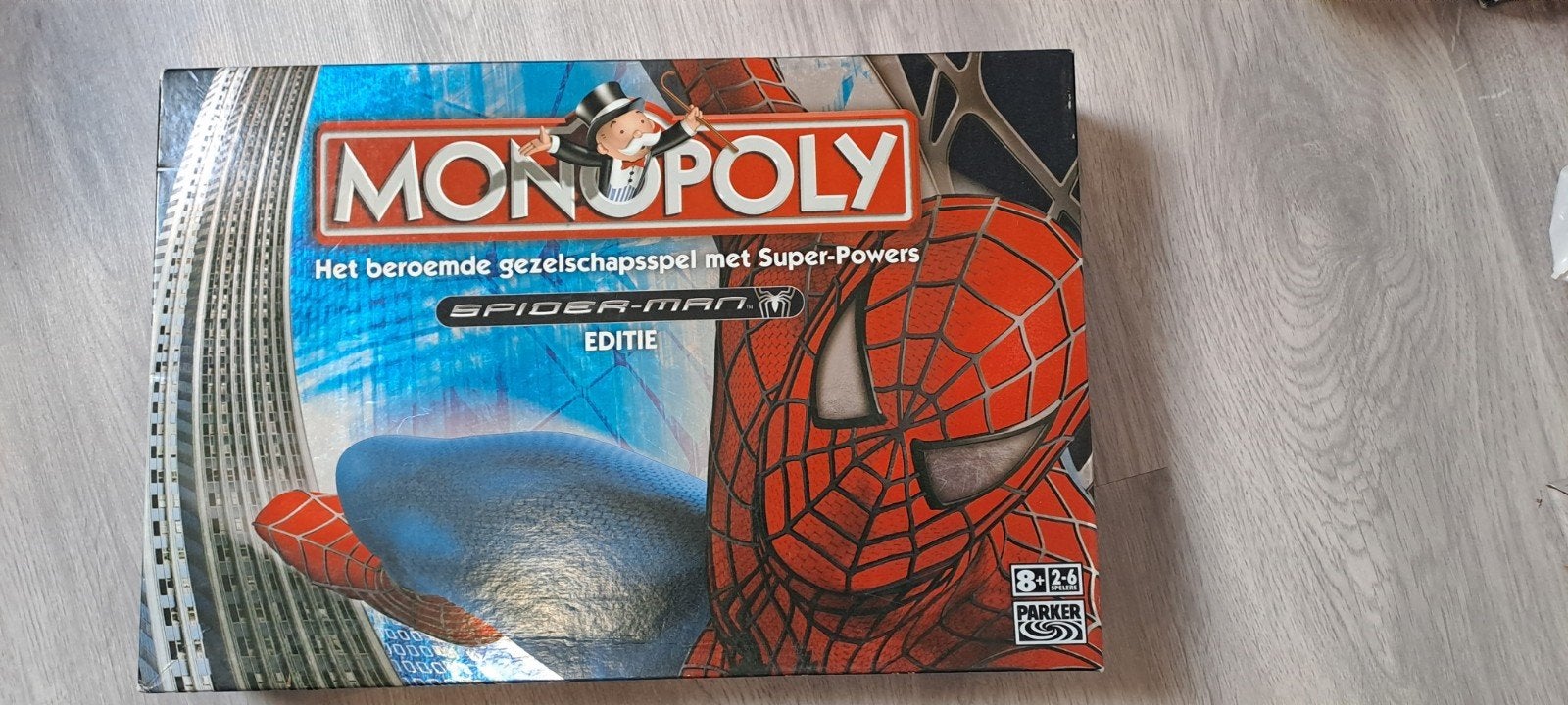 Monopoly Spider-Man Editie, Drie of vier spelers, Ophalen of Verzenden, Gebruikt, Parker