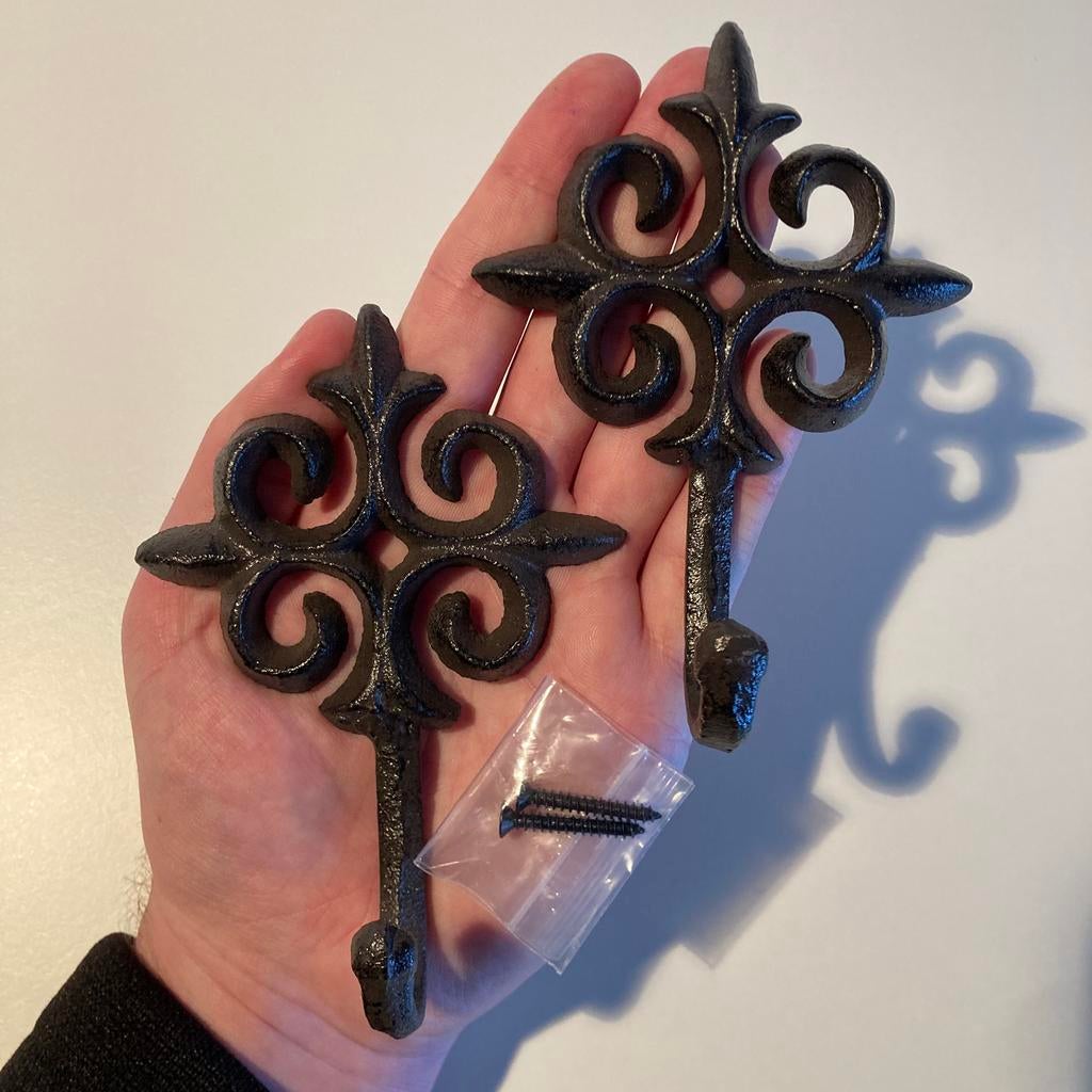 Gietijzeren Wandhaken, Ophalen of Verzenden, Metaal, Wandhaken, Minder dan 100 cm
