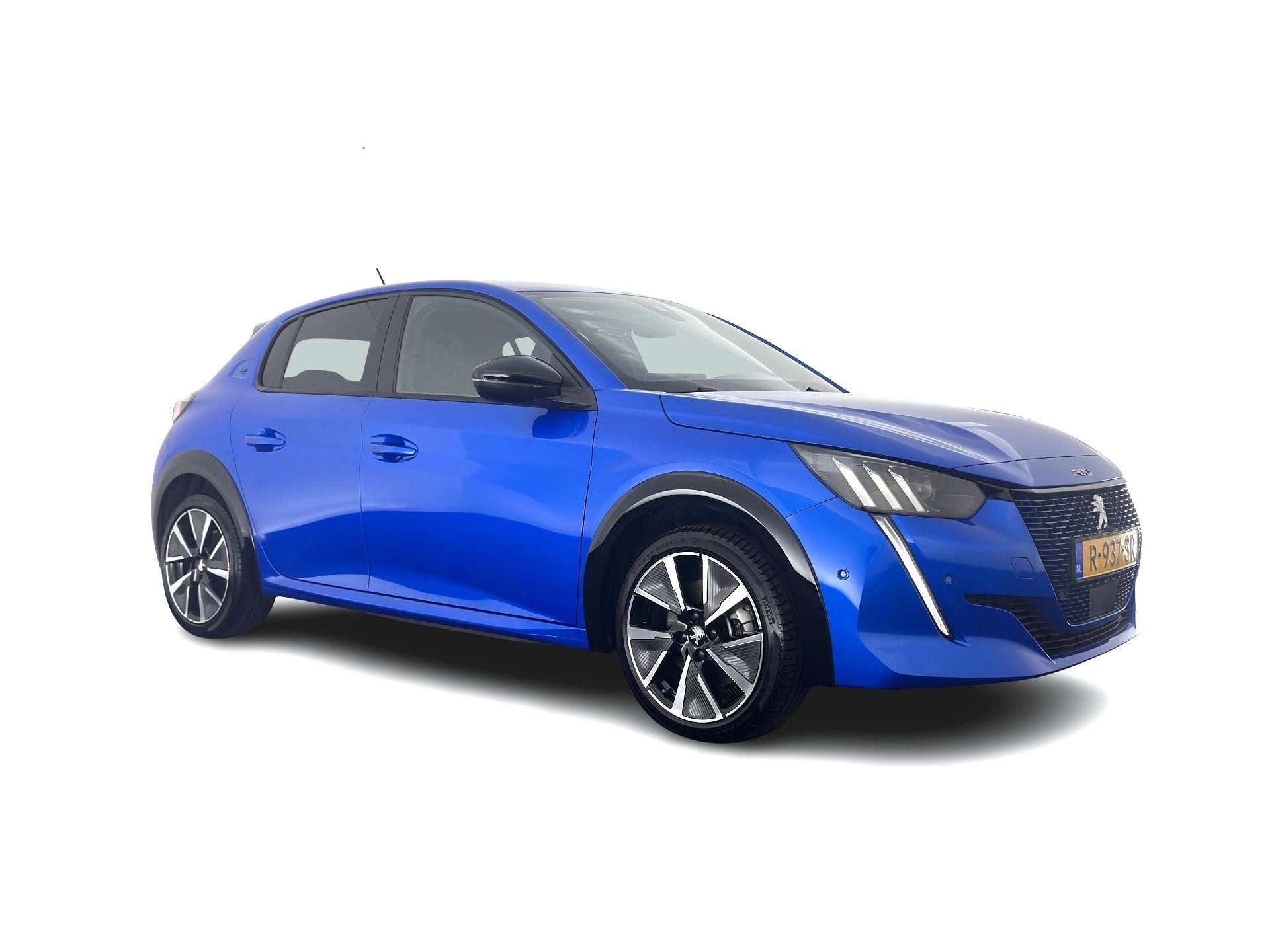 Peugeot e-208 EV GT Pack 50 kWh [3-Fase-11kW] {SoH-94%} (INC, Auto's, Peugeot, 136 pk, Gebruikt, Zwart, Leder en Stof