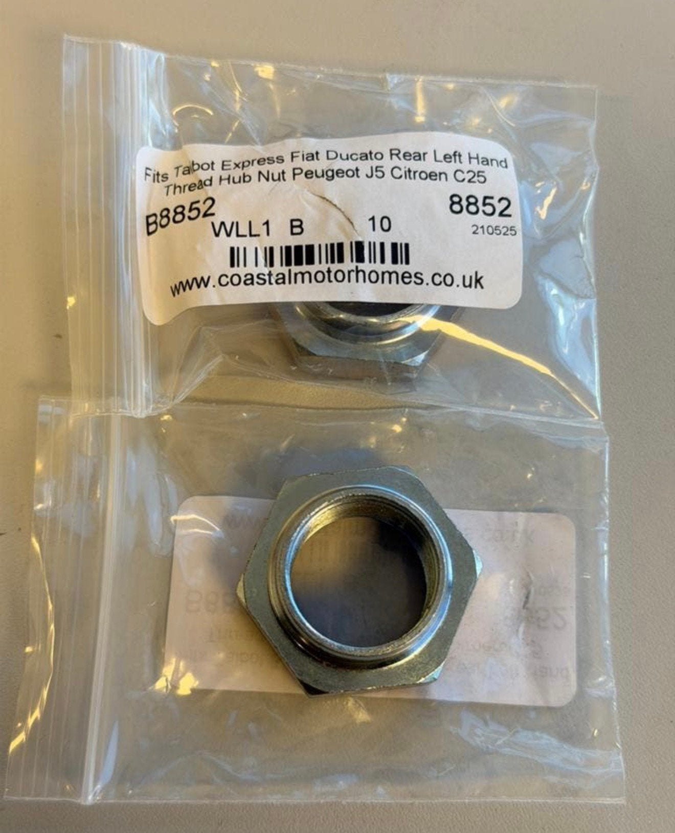 2x Achternaafmoer Fiat Ducato Talbot Express Links-draad, Ophalen of Verzenden, M, M, M