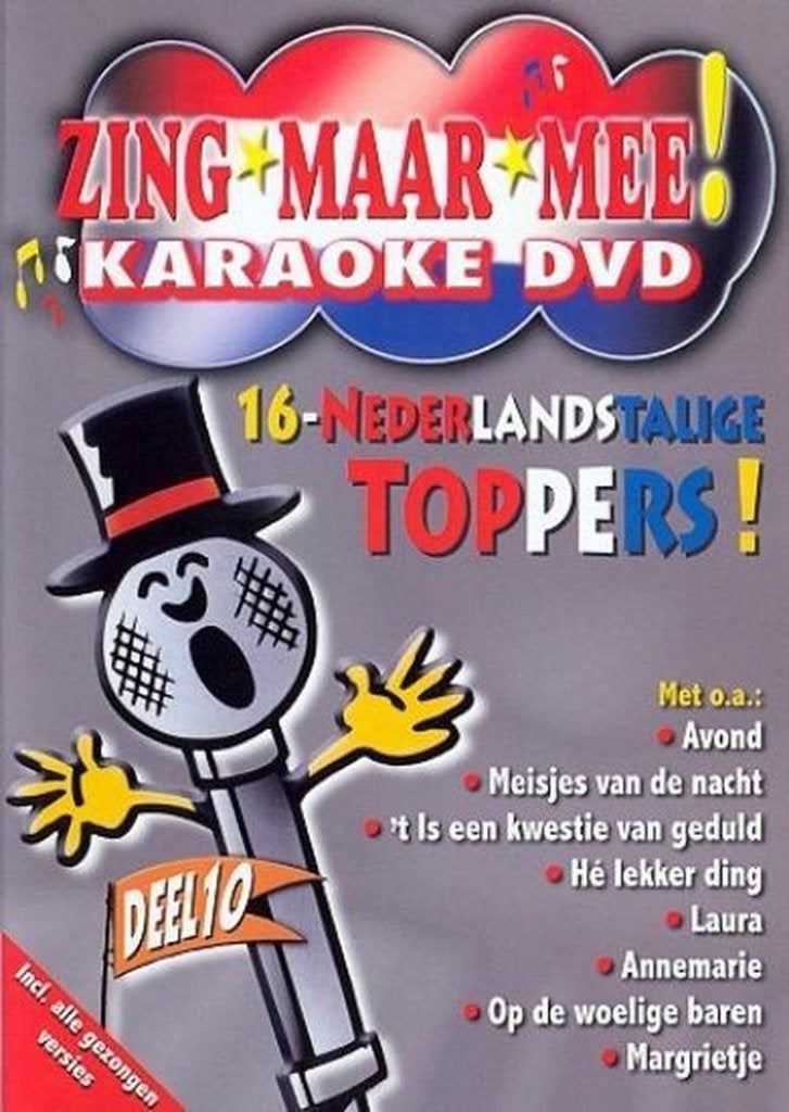 Karaoke DVD "Zing maar mee"Deel 10, Gebruikt, Karaoke, Alle leeftijden, Ophalen of Verzenden