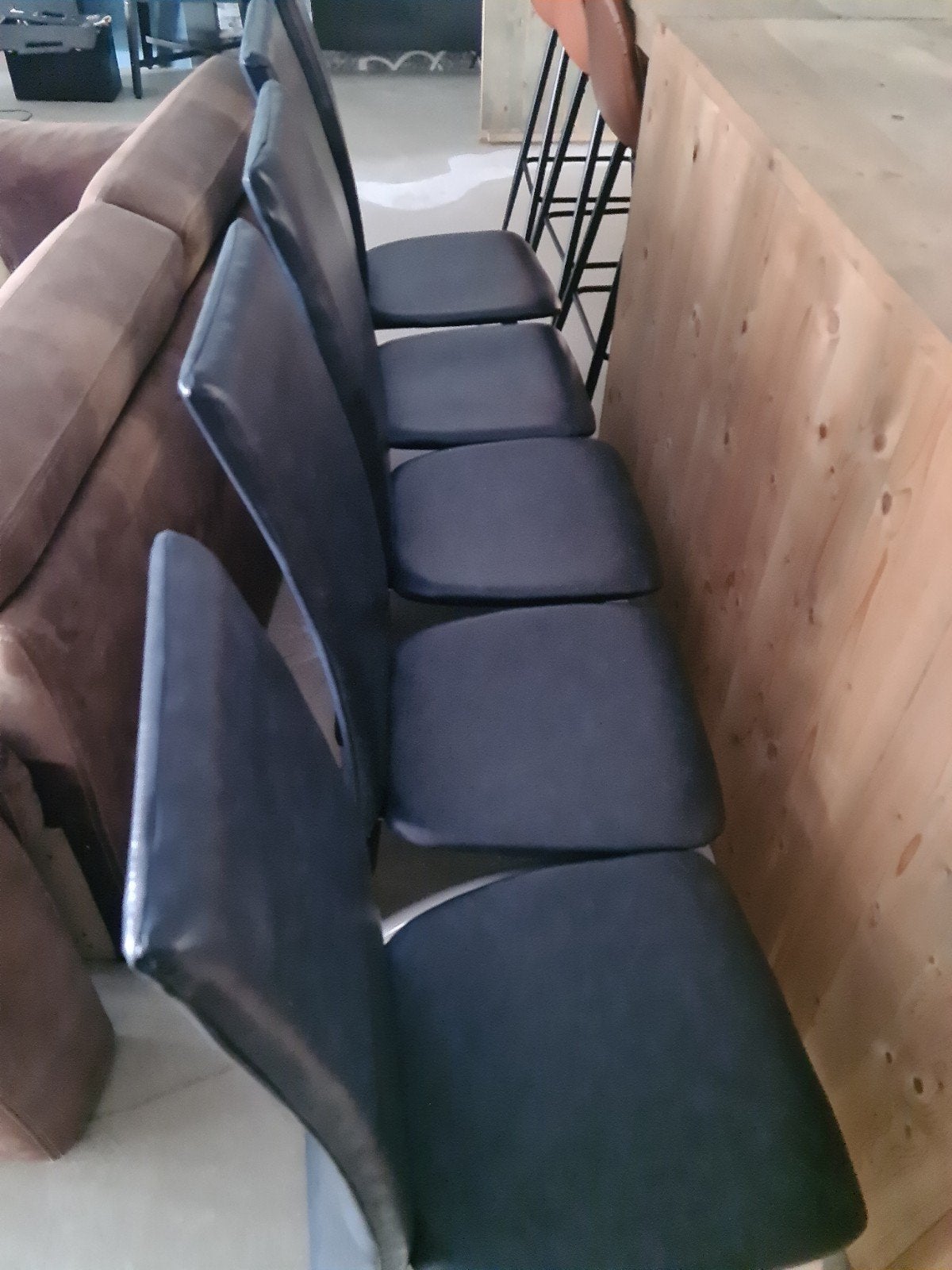 6 eetkamerstoelen, Ophalen, Gebruikt, Blauw