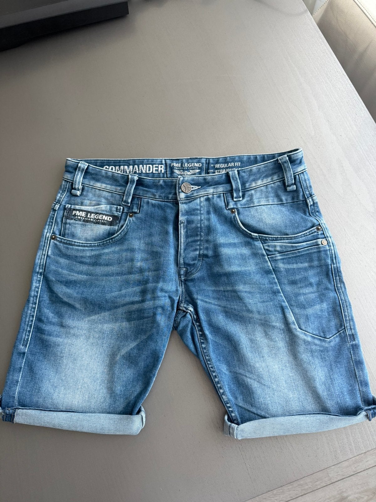 PME legend jeans short commander maat 33 korte broek, Ophalen of Verzenden, Zo goed als nieuw, Blauw, W33 - W34 (confectie 48/50)