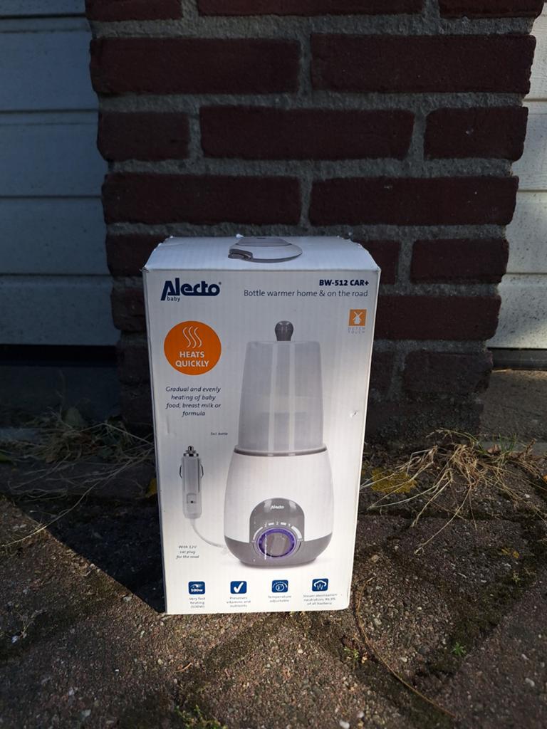 Alecto BW-512 CAR+ Flessenwarmer Thuis & Onderweg, Ophalen of Verzenden, Zo goed als nieuw, Flessen- of potjesverwarmer