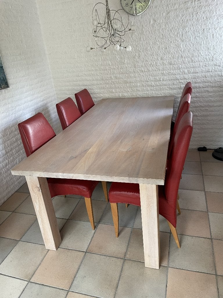 eettafel met stoelen, Ophalen, Gebruikt, 200 cm of meer, 50 tot 100 cm