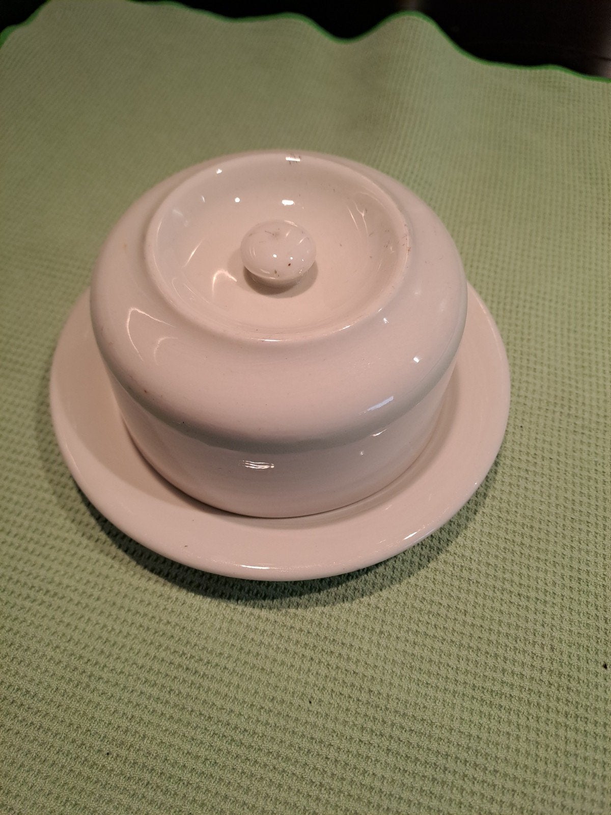 Vintage Porseleinen Boterpot ., Ophalen of Verzenden