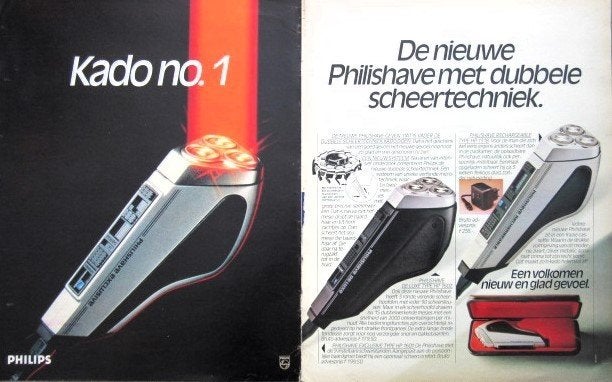 27 vintage reclames Philips Philishave 1949-88 scheren, Ophalen of Verzenden, Gebruikt, Overige typen