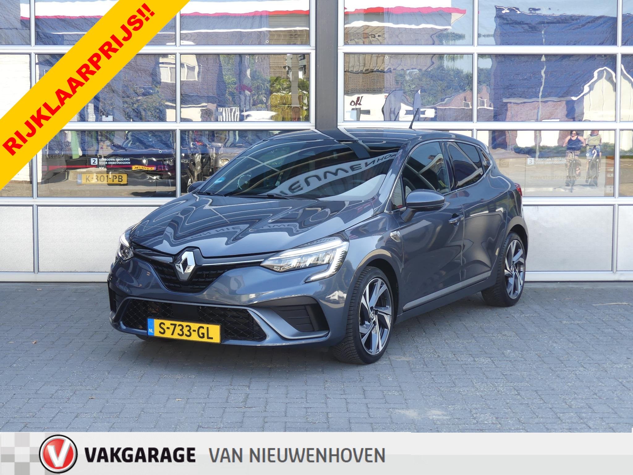 Renault Clio 1.6 E-Tech Hybrid 140 R.S. Line *t/m 10de bouwj, Gebruikt, 4 cilinders, Met garantie (alle), Leder en Stof