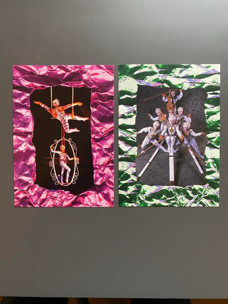 4 Ansichtkaarten Cirque du Soleil - Alegria (Ongeschreven), Ophalen of Verzenden, 1980 tot heden, Ongelopen, Cultuur en Media