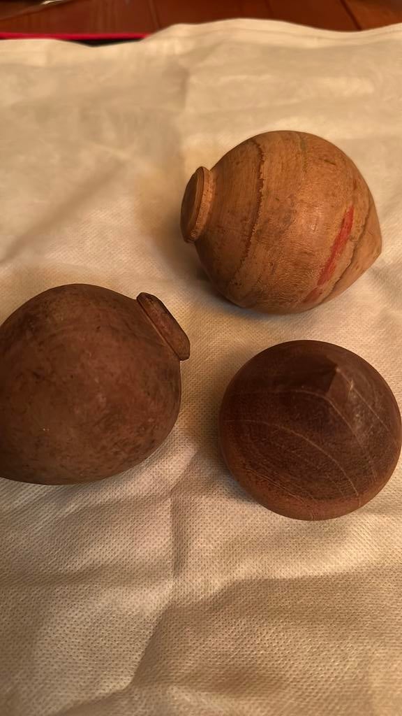 3 antieke tollen hout, Antiek en Kunst, Ophalen of Verzenden