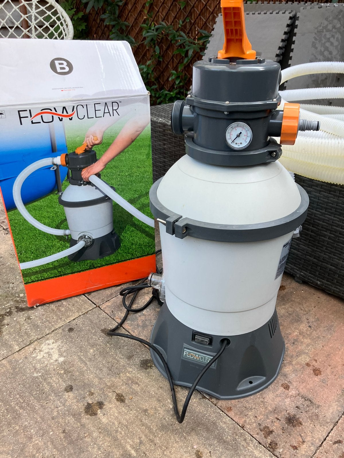Flowclear Bestway zandfilterpomp voor middelgroot zwembad, Tuin en Terras, Zwembad-toebehoren, Ophalen, Gebruikt, Zwembadpomp