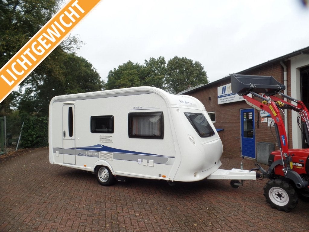 Hobby 440 SF Excellent Vast bed/ Trein zit/ Mover Voortent, Hobby, Dwarsbed, Bedrijf, Treinzit
