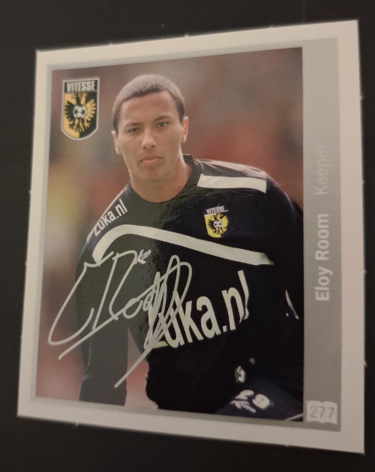 Vitesse sticker Eloy Room (keeper), Verzamelen, Ophalen of Verzenden, Zo goed als nieuw, Sport