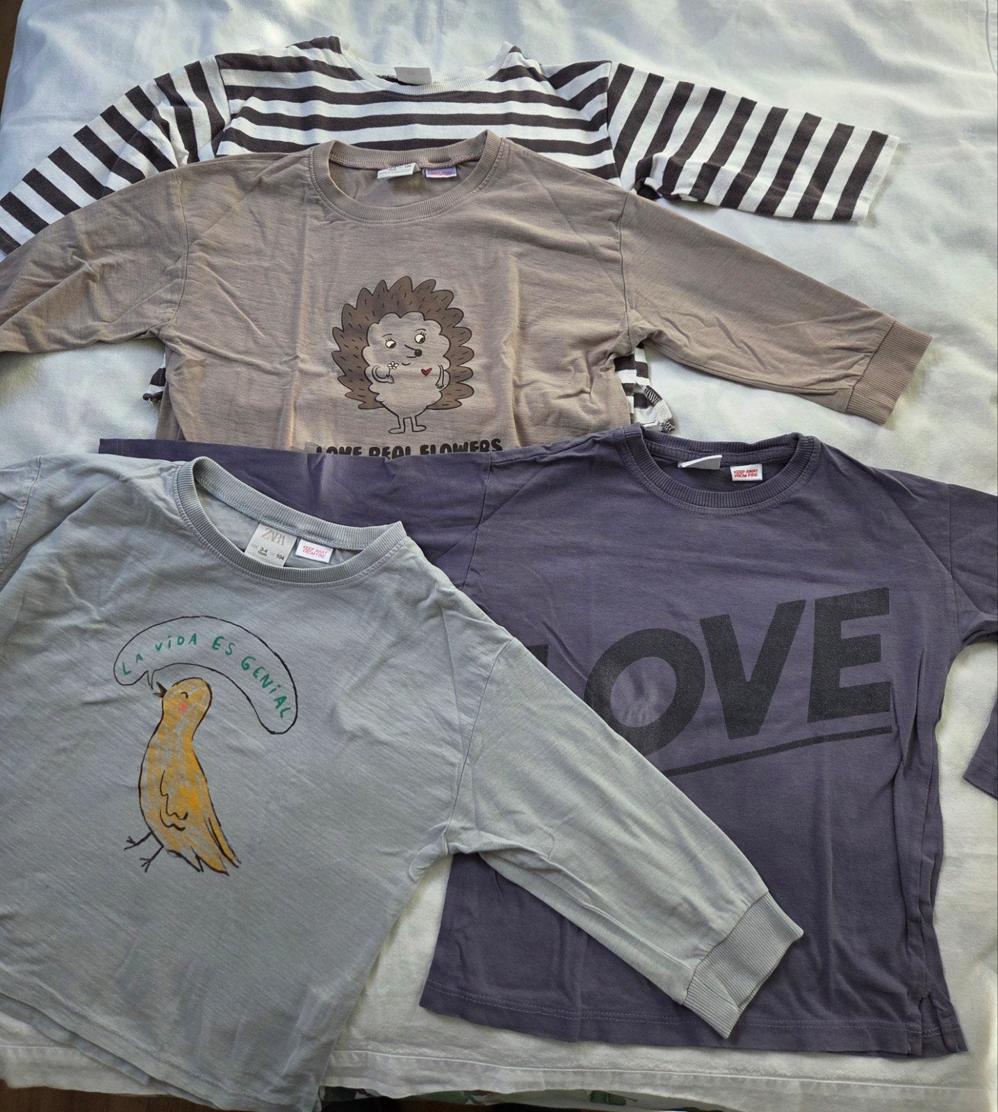 Zara longsleeves maat 104 voor jongens of meisjes, Gebruikt, Jongen of Meisje, Ophalen of Verzenden, Zara