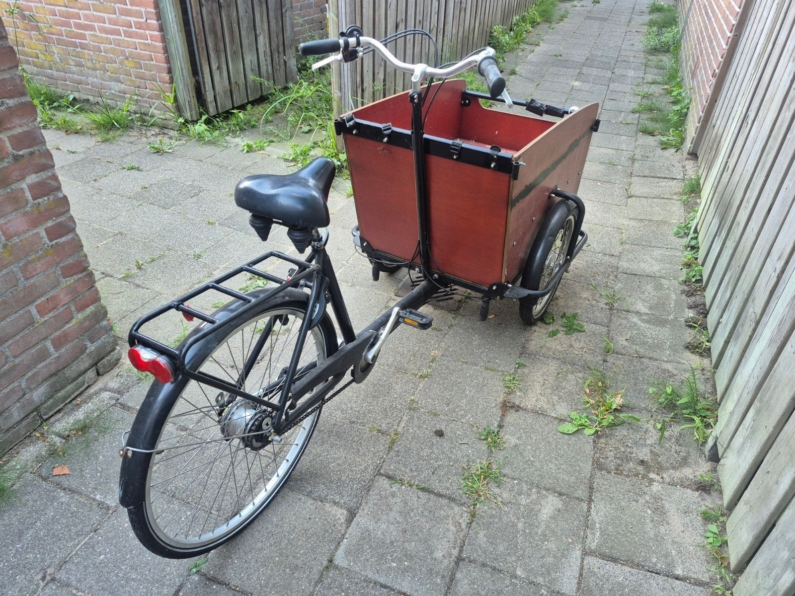 babboe bakfiets met 7 versnellingen en kussentje, Fietsen en Brommers, Overige merken, 4 kinderen of meer, Gebruikt, Ophalen of Verzenden
