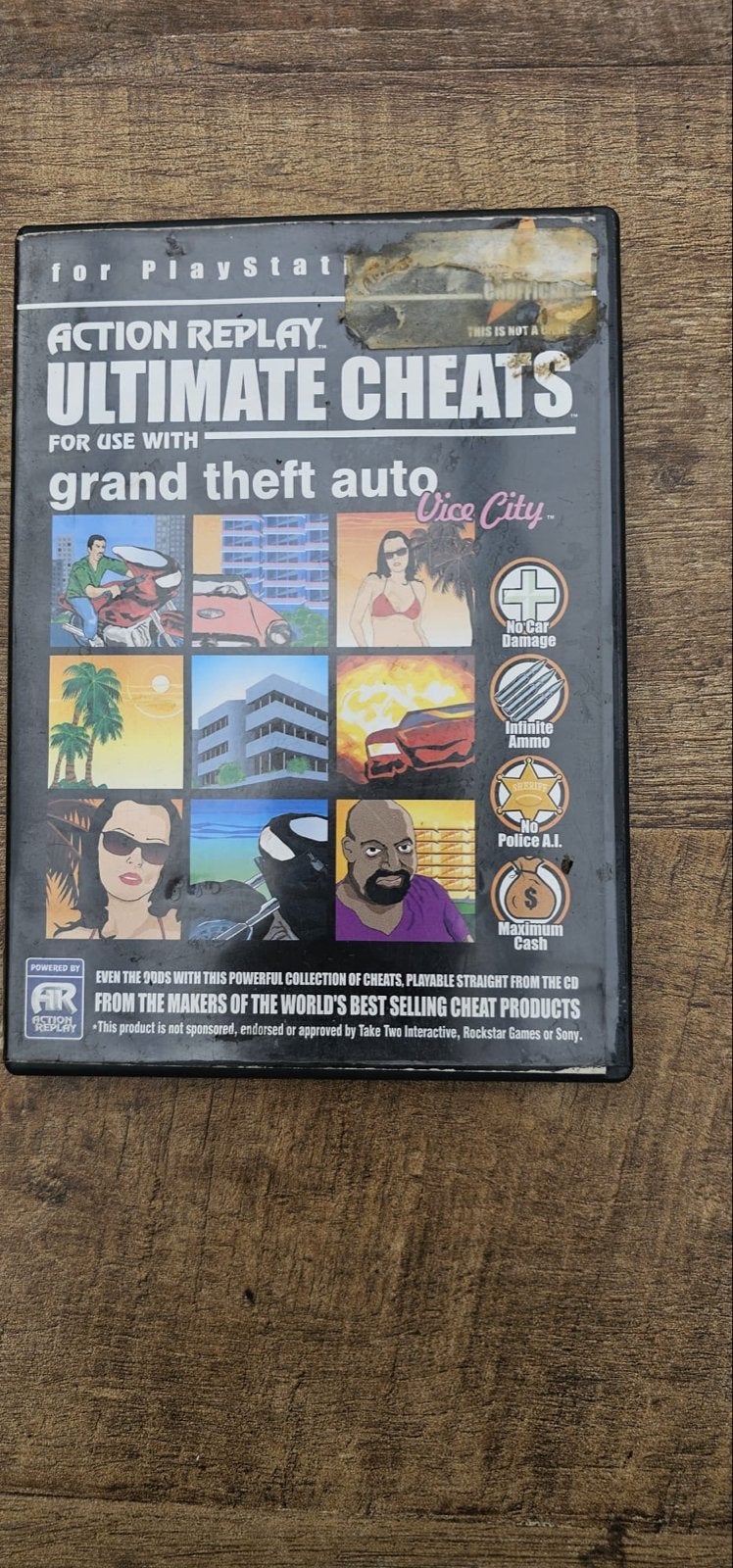Action Replay Ultimate Cheats Grand Theft Auto Vice City PS2, Spelcomputers en Games, Gebruikt, Vanaf 18 jaar, Overige genres