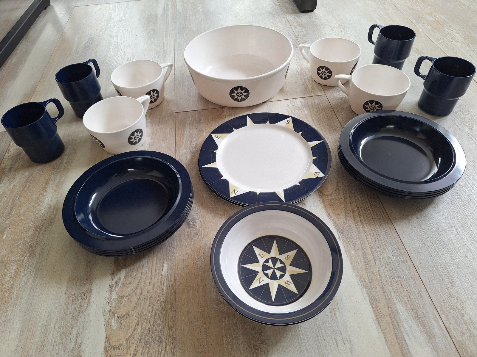 Mepal "Windroos"/ Coppa serviesdelen, Caravans en Kamperen, Kampeeraccessoires, Ophalen of Verzenden, Gebruikt