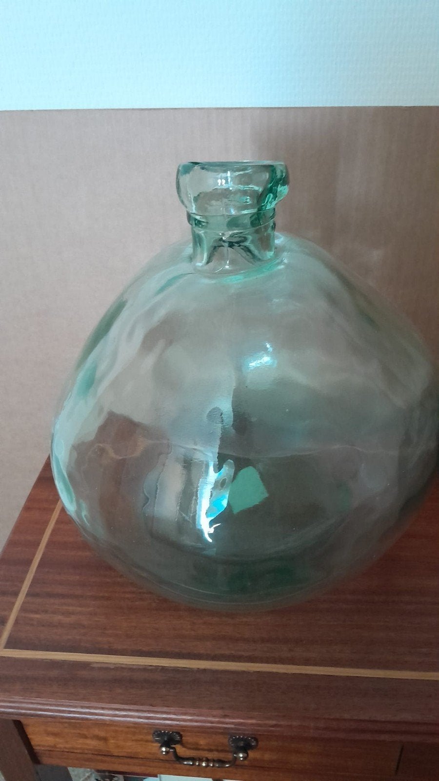 Prachtige zware glazen vaas hoogte 36 cm, Huis en Inrichting, Woonaccessoires | Vazen, Ophalen, Zo goed als nieuw, Glas