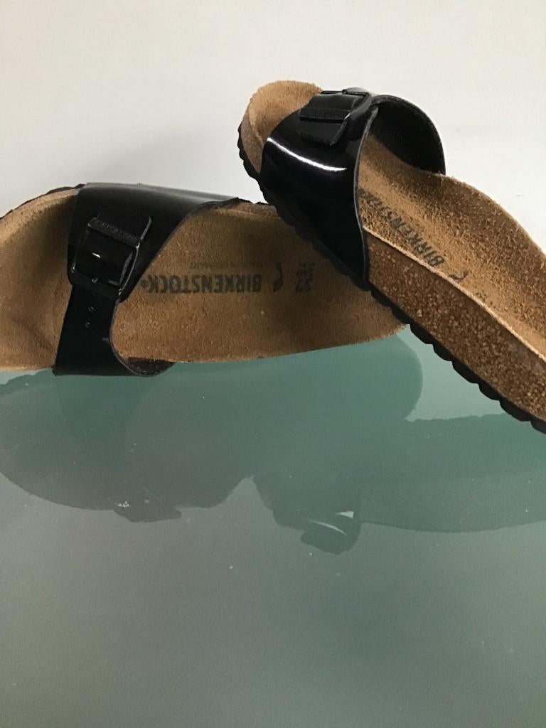 Birkenstock Madrid 37 | Nieuw zwart | Gratis verzenden, Slippers, Verzenden, Zwart, Nieuw