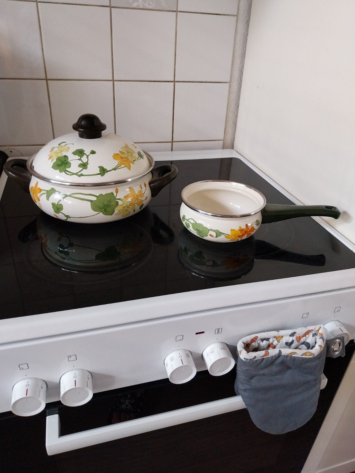 Villeroy a boch geranium pannen, Ophalen of Verzenden, Gebruikt, Overige materialen, Pannenset