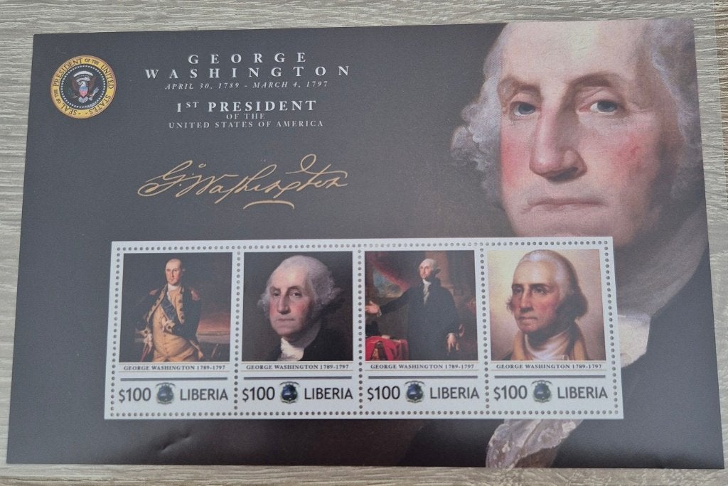 Liberia George Washington Postzegelvel, Ophalen of Verzenden, Postfris, Overige thema's