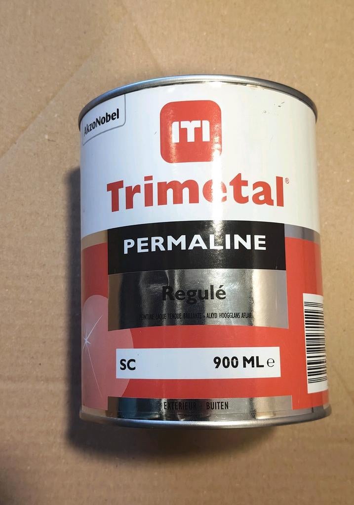 Trimetal Permaline Regule Hoogglans Lakverf 1844 donkergroen, Nieuw, Ophalen of Verzenden, Lak, Minder dan 5 liter