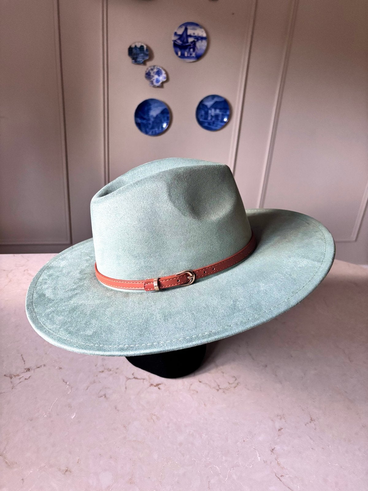 Zachtgroene Dames Fedora Hoed, dameshoed groen,mintgroen,, Kleding | Dames, Ophalen of Verzenden, Nieuw, One size fits all, Hoed