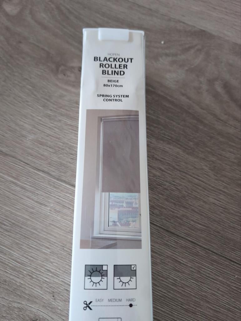 Nieuw verduisterend rolgordijn beige 80x170cm, Ophalen, Beige, Nieuw, 50 tot 100 cm