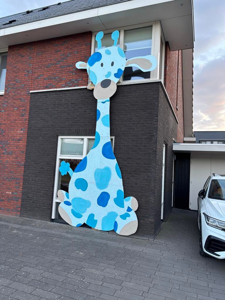 Geboortebord Giraffe - Jongen geboorte bord, Ophalen, Gebruikt, Geboortebord