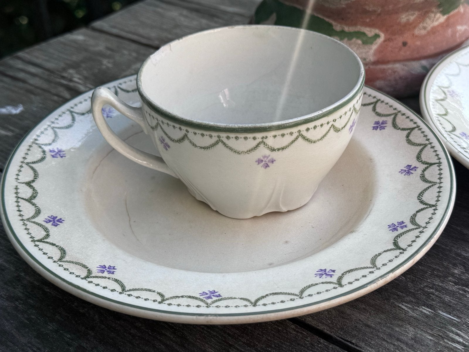 Serviesdelen decor Violetta van Longwy uit Frankrijk, Ophalen of Verzenden