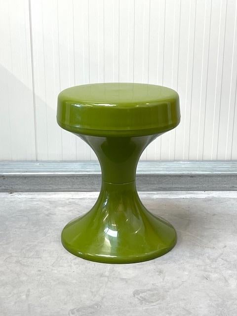 Emsa kruk vintage space age krukje jaren 70 stool groen, Kunststof, Gebruikt, Emsa, Ophalen of Verzenden