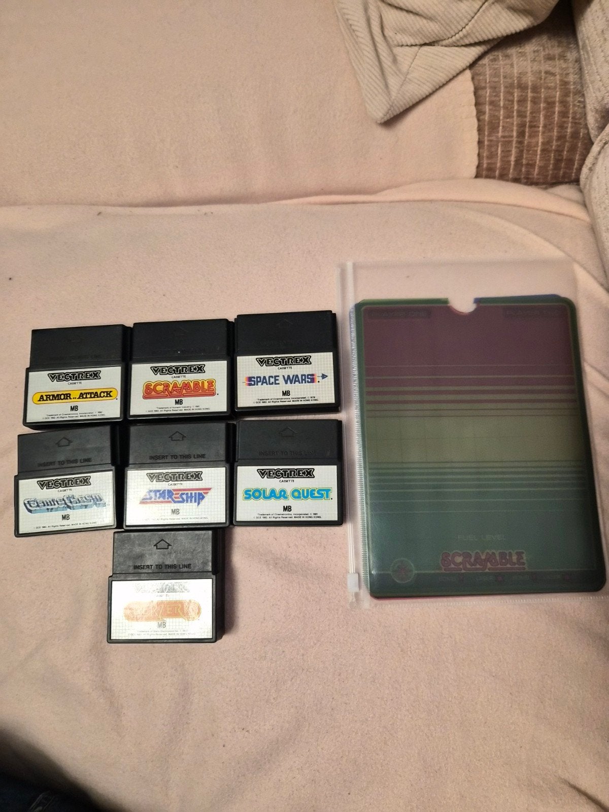 Vectrex Cassette Games - 7 Stuks - Retro Gaming Collectie, Avontuur en Actie, Gebruikt, 1 speler, Ophalen of Verzenden