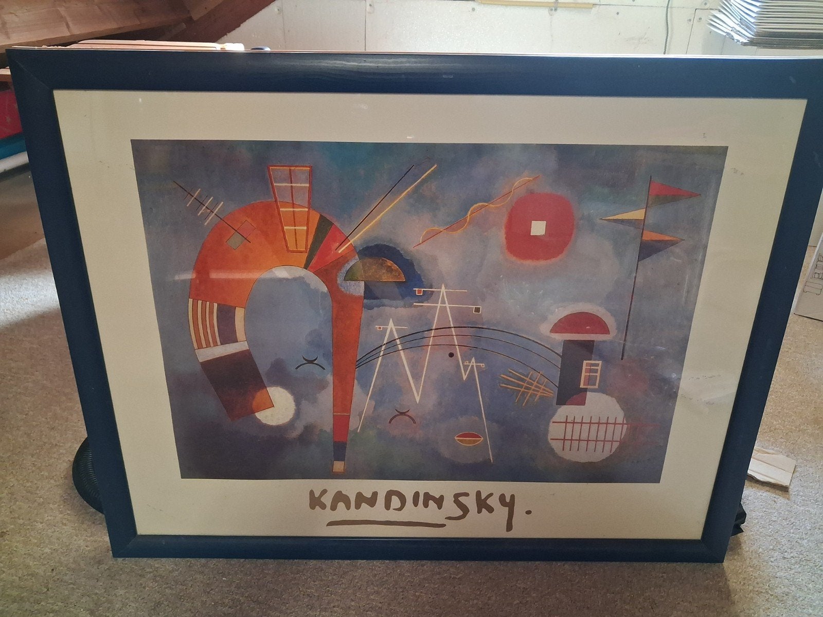 Kandinsky abstracte kunstprint in lijst, Ophalen of Verzenden