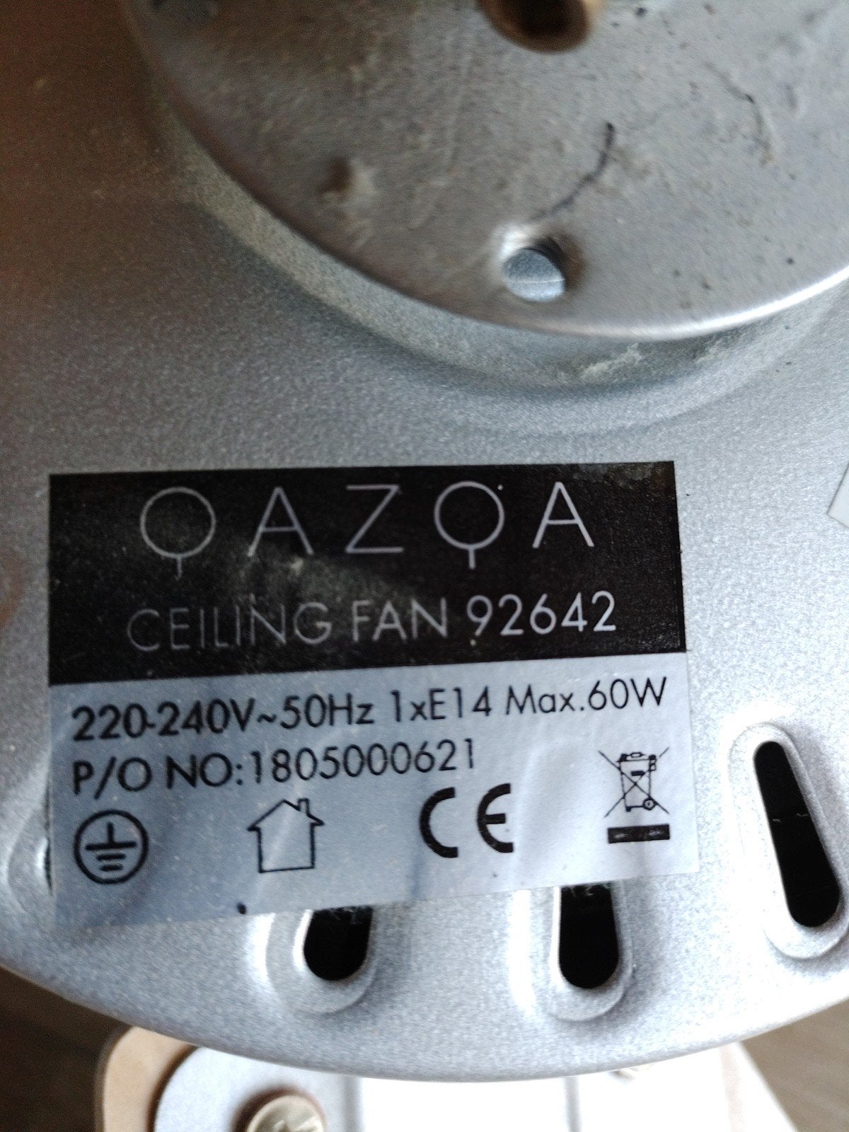 QAZQA Plafondventilator met verlichting - Zilver/Hout, Gebruikt, Modern, Ophalen, Metaal