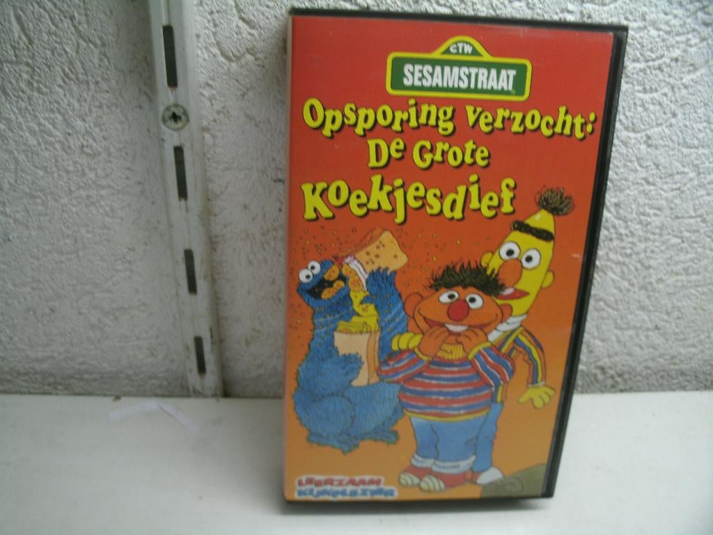 vhs 125a koekjes dief sesamstraat, Cd's en Dvd's, Alle leeftijden, Kinderprogramma's en -films, Overige typen, Ophalen of Verzenden