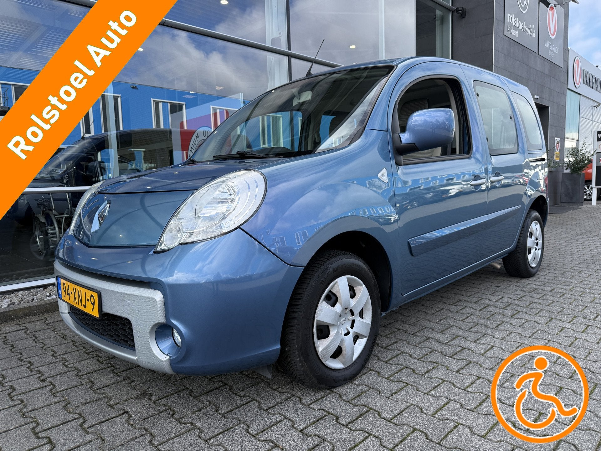 Renault Kangoo Family 3+1 Rolstoelauto 1.6-16V Expression (M, Auto's, Stof, Gebruikt, Beige, Blauw