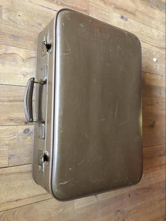 Bruine vintage retro koffer., Ophalen, Huis en Inrichting