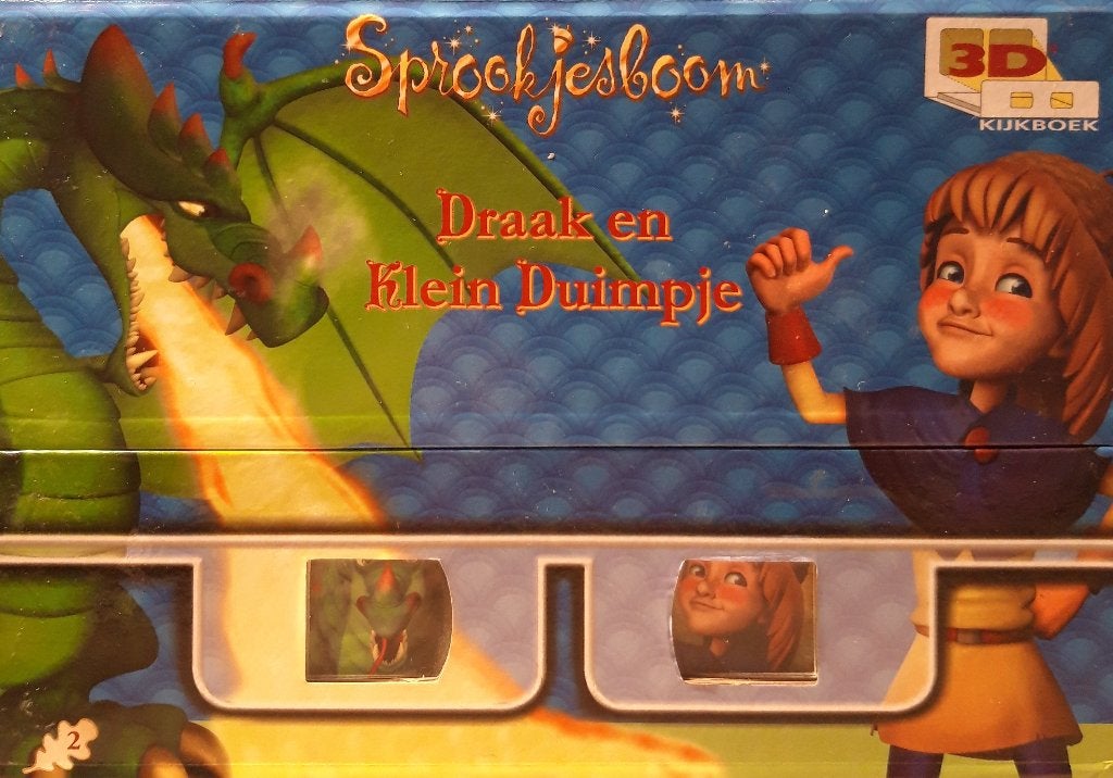 Efteling Sprookjesboom 3d kijkboek Draak en klein duimpje