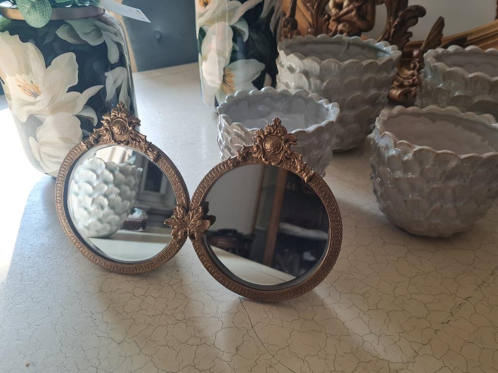 Nieuwe dubbele kleine spiegeltjes merk House of Baroque, Heikant 21 Kaatsheuvel, Minder dan 50 cm, Nieuw, Ophalen of Verzenden
