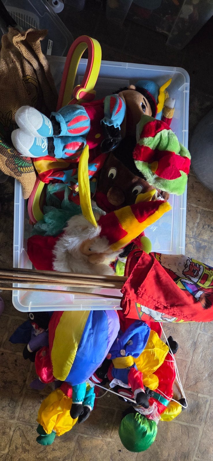 Vintage sinterklaas en pieten poppen en accessoires, Ophalen of Verzenden, Gebruikt