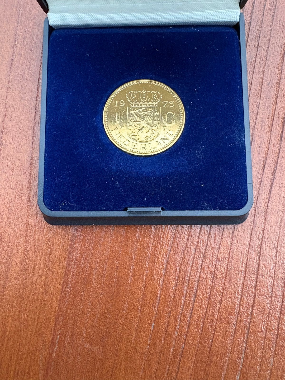 Vergulden 1 Gulden Munt Koningin Juliana 1973, Koningin Juliana, Losse munt, 10 gulden, Goud