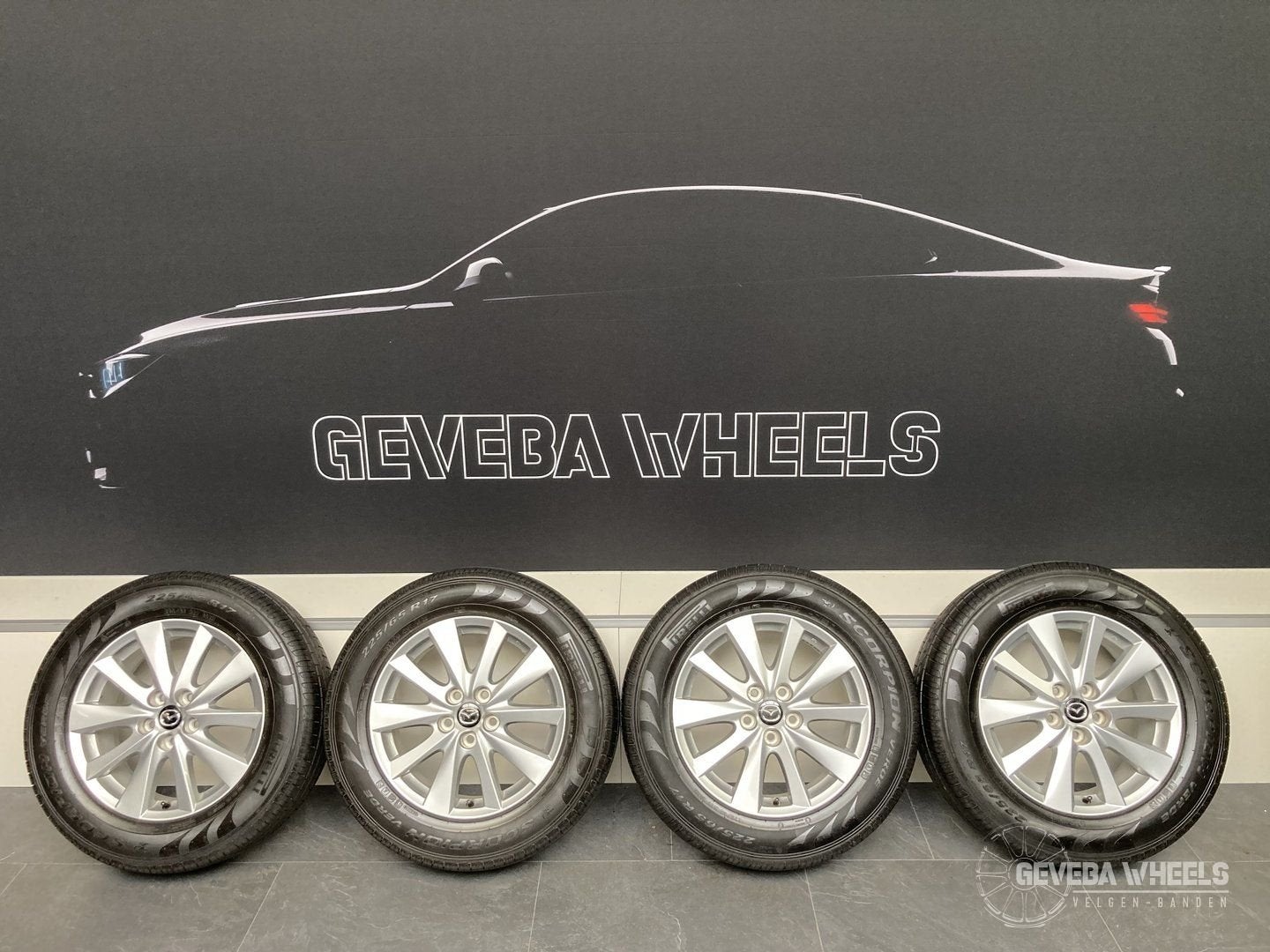 17” originele Mazda CX5 velgen + zomerbanden 5x114.3 9965617, Gebruikt, -, -, Banden en Velgen
