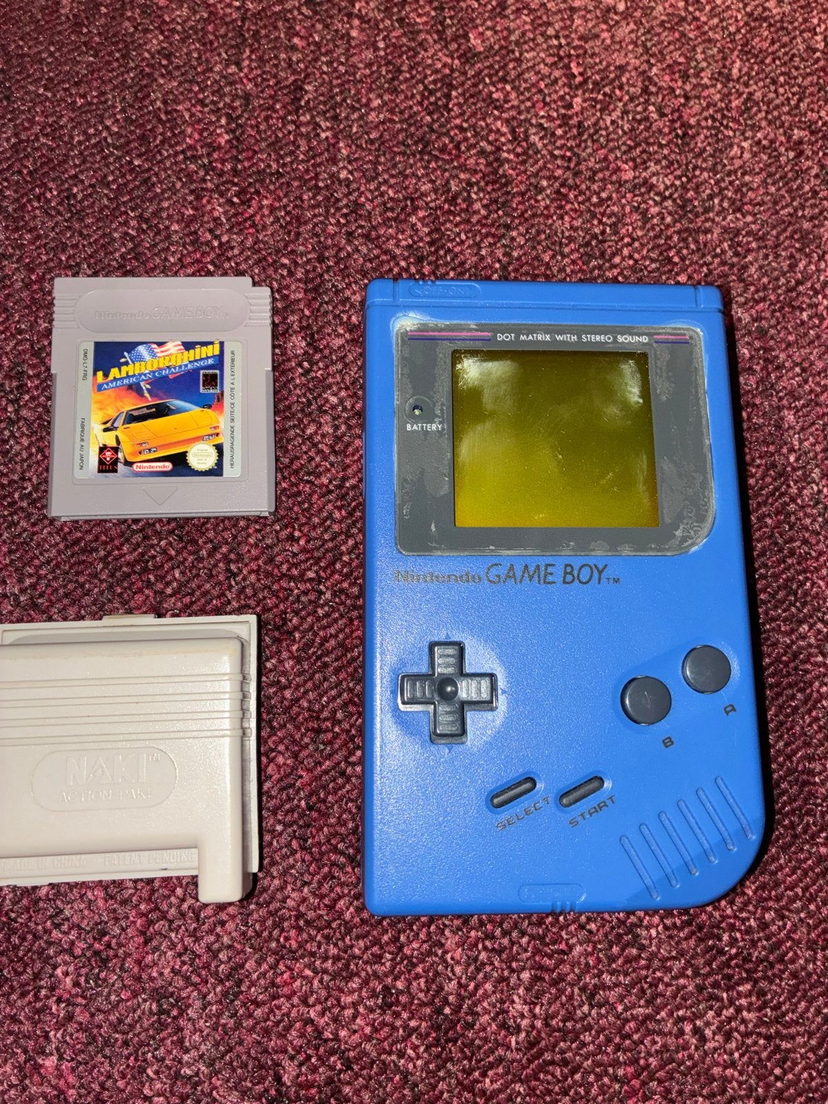 Game Boy Classic (blauw) met game en accessoires, Ophalen, Gebruikt, Game Boy Classic, Met games