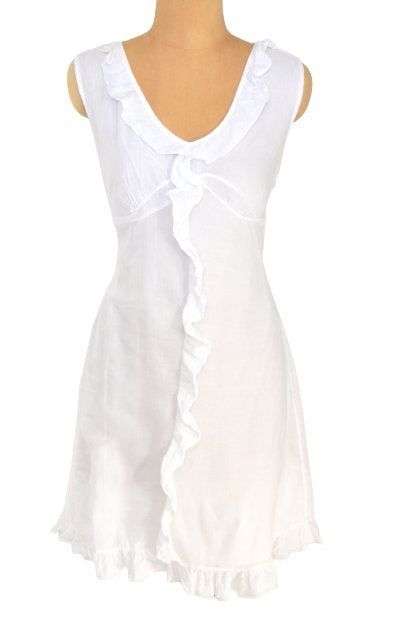 Braez jurk, zomers katoen jurkje, wit, Mt. S, Kleding | Dames, Jurken, Verzenden, Wit, Zo goed als nieuw, Braez