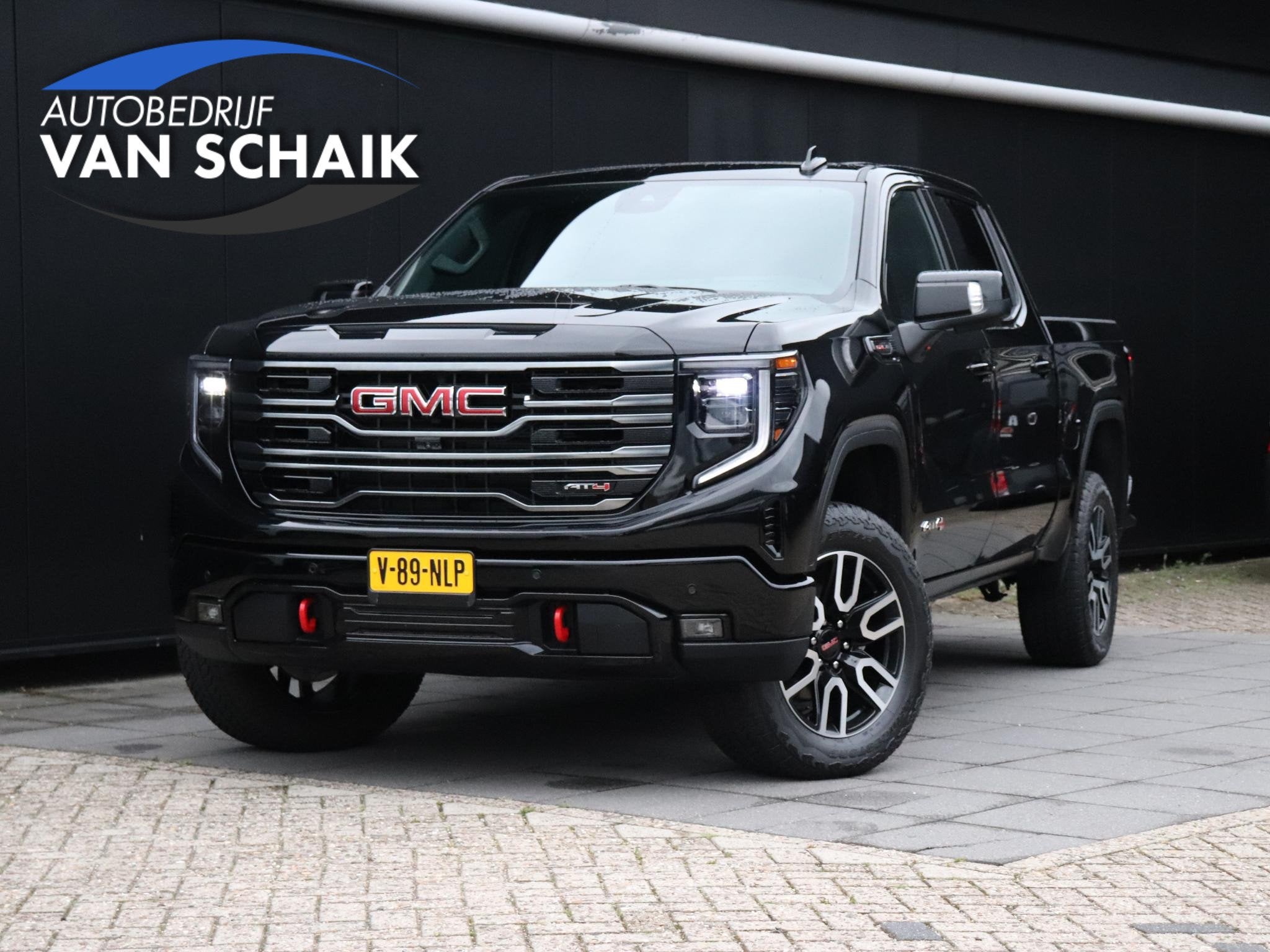 GMC Sierra AT4 6.2 V8 | LEDER | MEMORY | BOSE | TREKHAAK | S, Auto's, Automaat, Gebruikt, 426 pk, Zwart