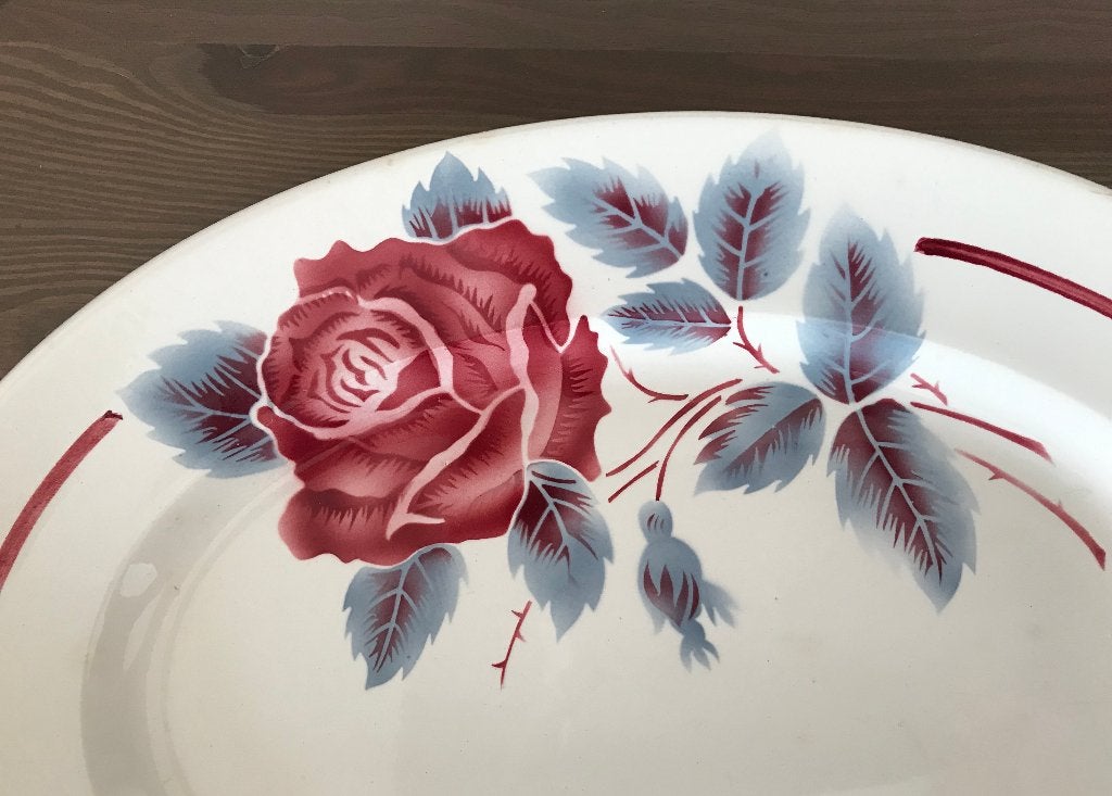 Digoin Sarreguemines Lucette ovale schotel serveerbord, Ophalen of Verzenden