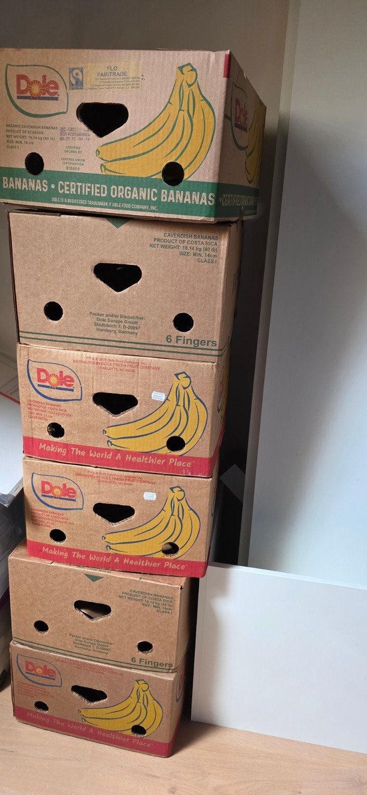 GRATIS bananendozen, Ophalen