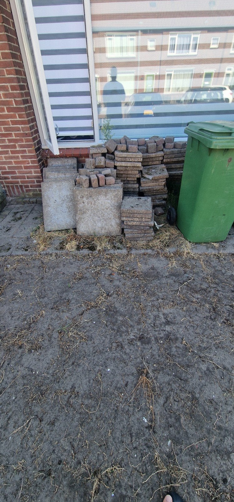 Gebruikte terrastegels en klinkers - diverse maten, Tuin en Terras, Tegels en Klinkers, Ophalen, Gebruikt, Klinkers, 10 m² of meer